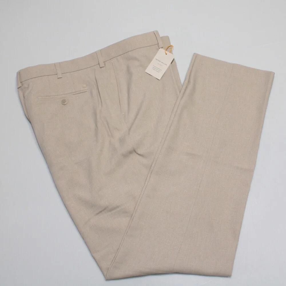 Peter Millar NWT Chinos / Casual Pants Size 40 US Charlotte Beige 100% Polyester